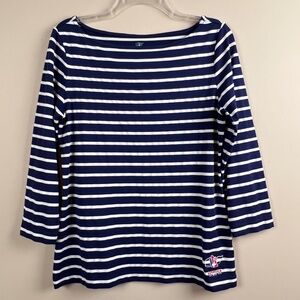 Vineyard Vines Blue White Embroidered Logo America’s Cup Bermuda 2017 Womens Sml